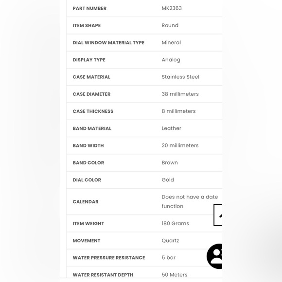 Women’s Michael Kors Leather Wristband Watch MK-2363 - Picture 13 of 13